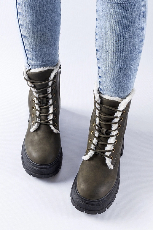 Botas de senderismo térmicas verdes...