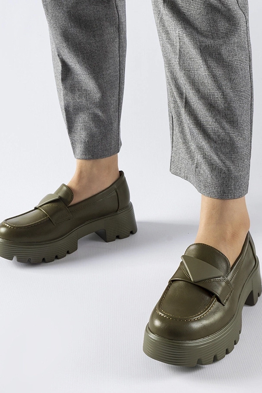 Mocasines verdes con suela maciza Eligio