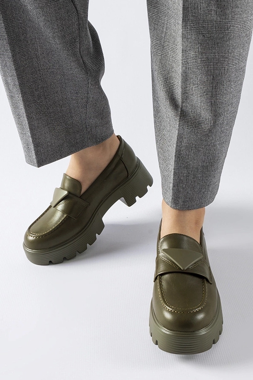 Mocasines verdes con suela maciza Eligio