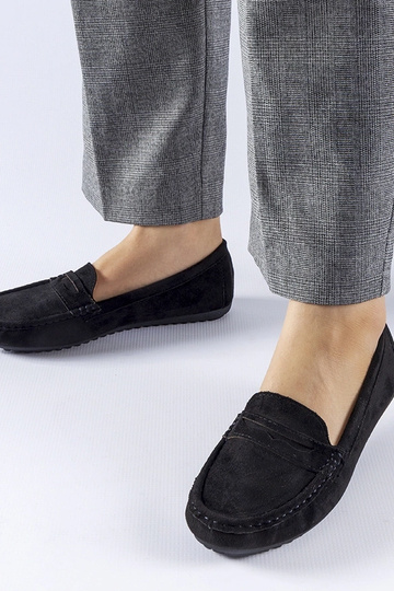 Mocasines negros de ante...