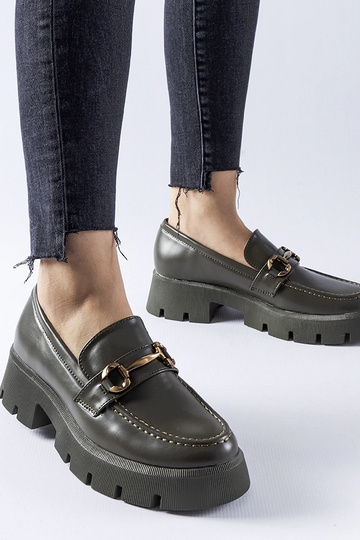 Mocasines verdes con hebilla Cerzeto