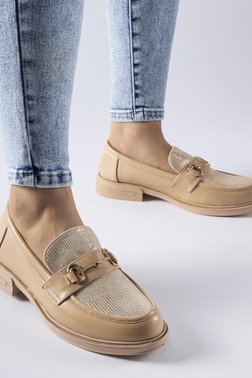 Mocasines beige con hebilla Gennaro