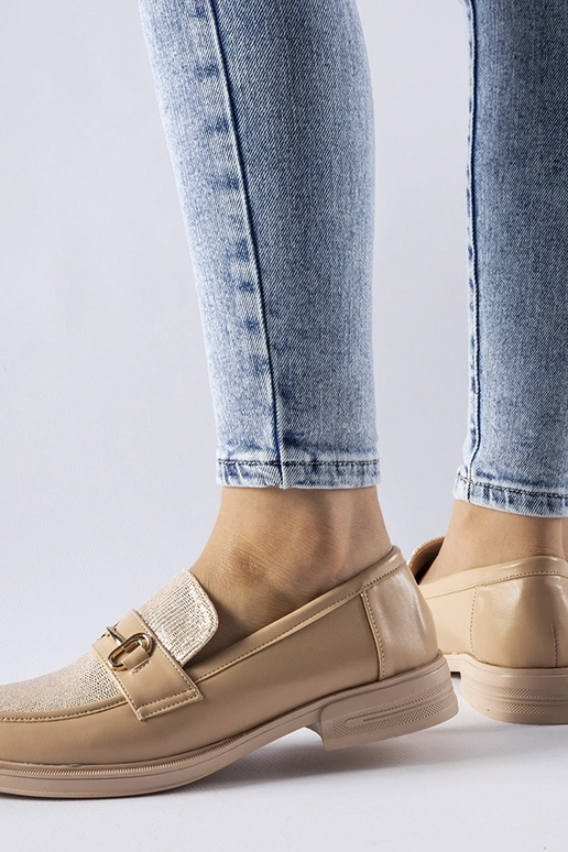 Mocasines beige con hebilla Gennaro