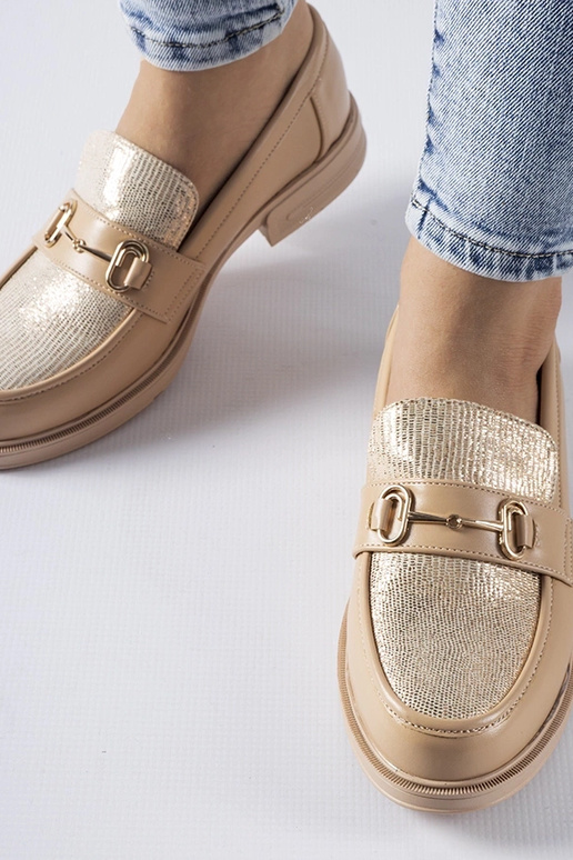 Mocasines beige con hebilla Gennaro