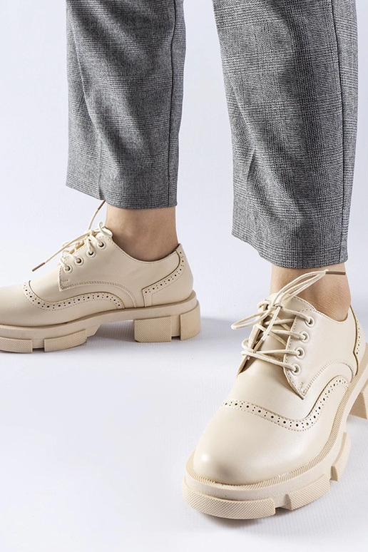 Zapatos de cordones beiges Piazzetta