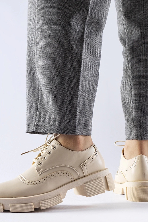 Zapatos de cordones beiges Piazzetta