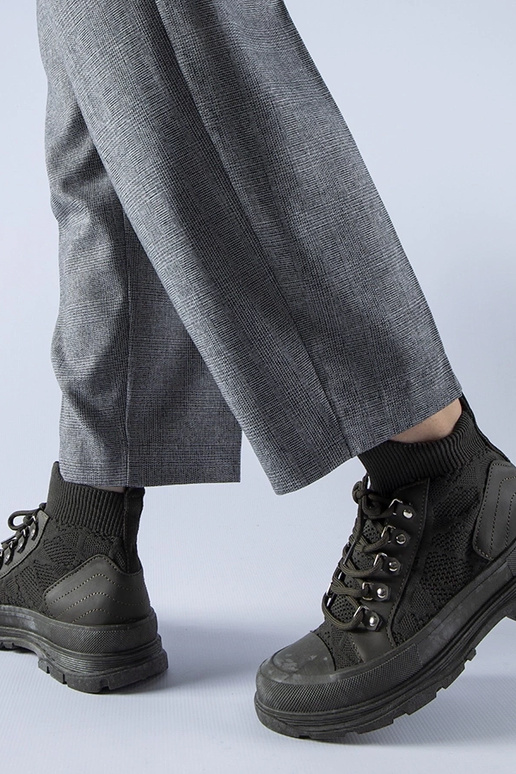 Zapatillas altas de tejido verde Casalma