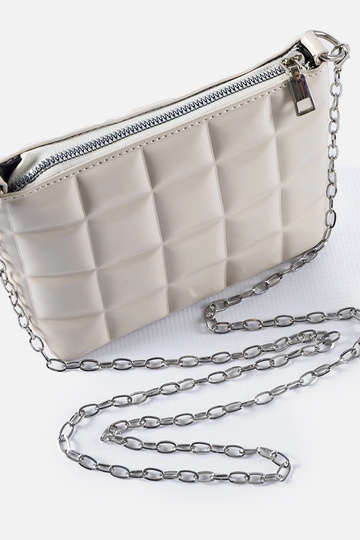 Bolso acolchado blanco con cadena Laas 2