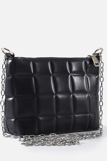 Bolso acolchado negro con...