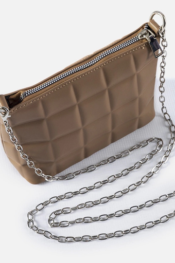 Bolso acolchado beige con... 2