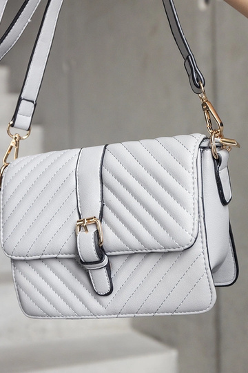 Bolso bandolera Virgilio acolchado en color gris 2