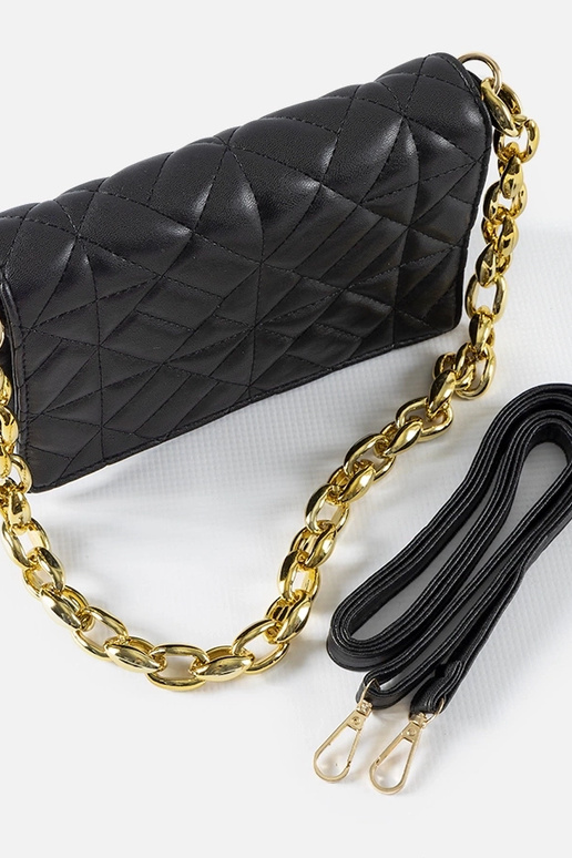 Bolso de hombro Bergama acolchado negro