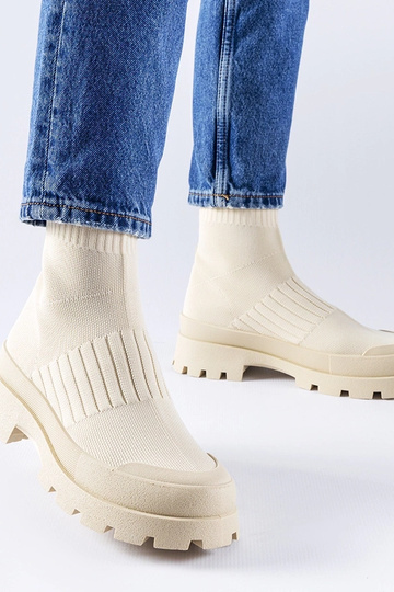 Zapatillas de deporte Varden beige con parte superior elástica