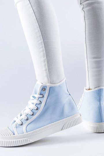 Zapatillas altas azules... 2