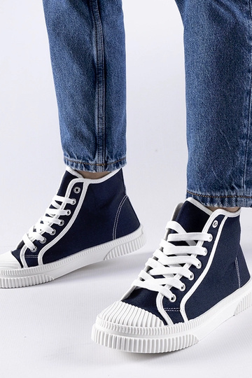 Zapatillas altas azul marino Pozzuolo