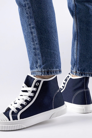 Zapatillas altas azul marino Pozzuolo 2