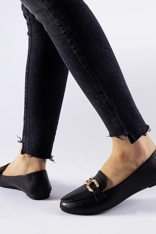 Mocasines negros con hebilla Sovera Mocasines negros con hebilla Sovera