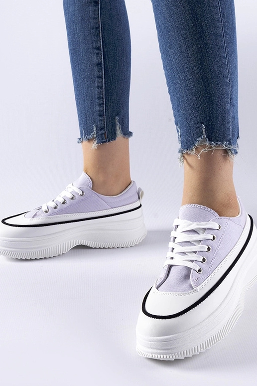 Zapatillas de plataforma moradas Plesio