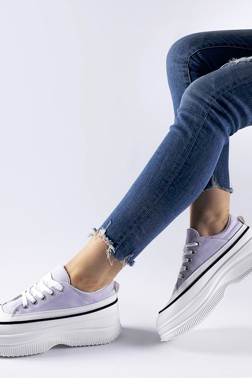 Zapatillas de plataforma moradas Plesio
