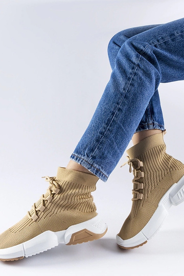 Zapatillas altas beige oscuro Sanschagrin 2
