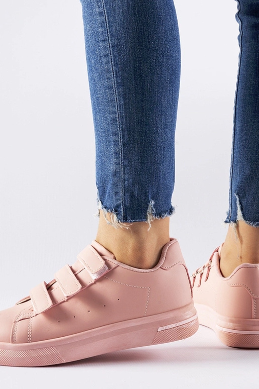 Zapatillas rosas con velcro Paré