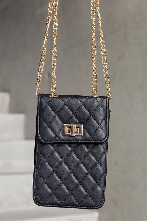 Bolso de hombro acolchado negro Acres