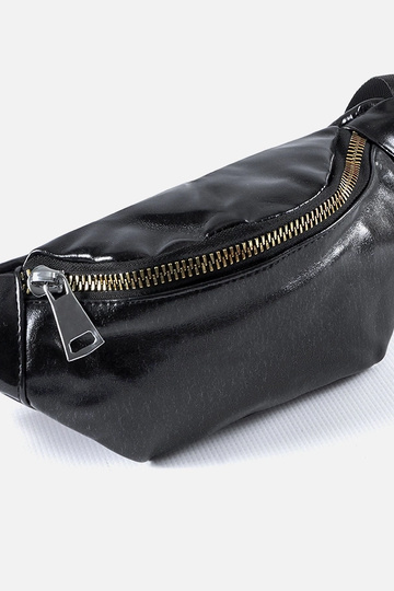 Bolsa Melville de charol negro