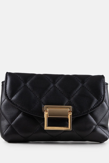 Bolso pequeño acolchado bermellón negro 2