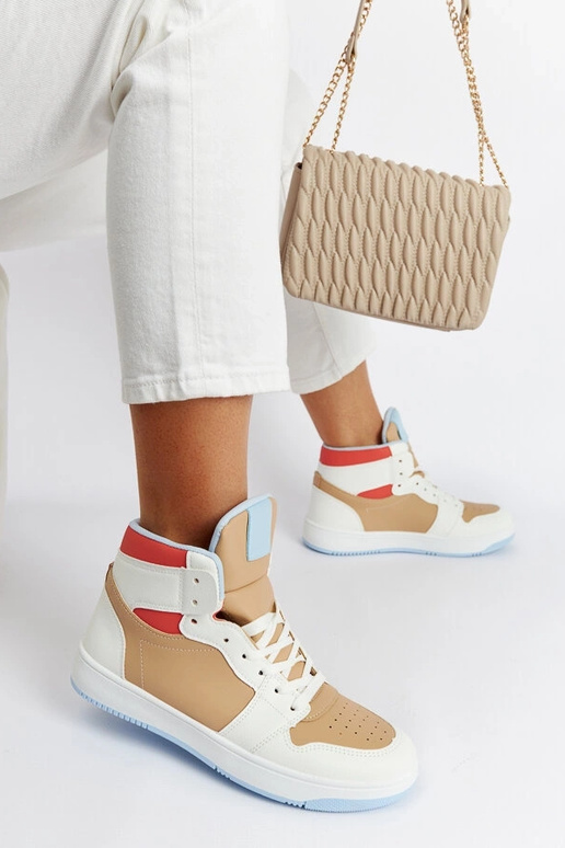 Zapatillas altas blancas y beige Eagan