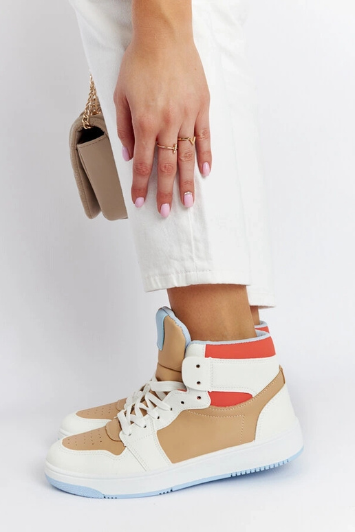 Zapatillas altas blancas y beige Eagan