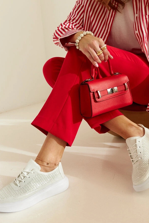 Zapatillas plateadas de mujer con...