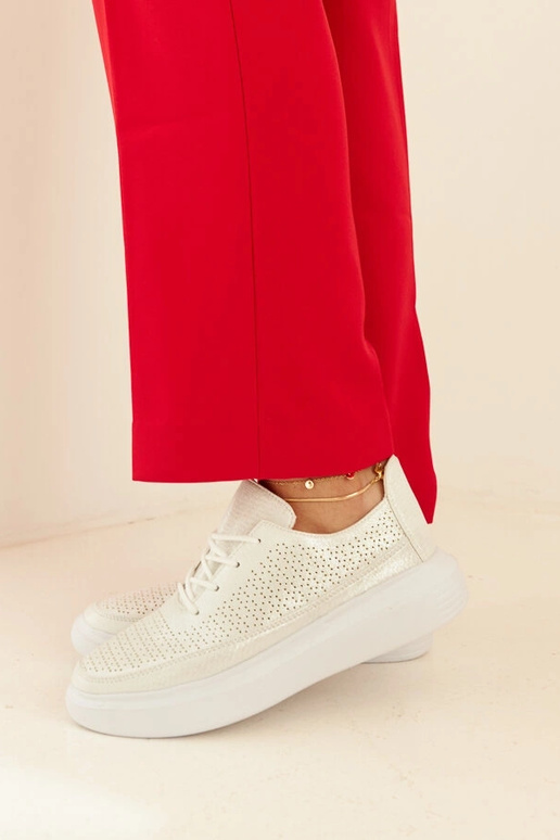 Zapatillas plateadas de mujer con...