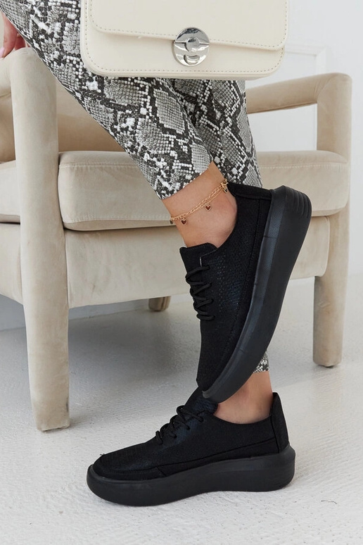 Zapatillas negras de mujer con...