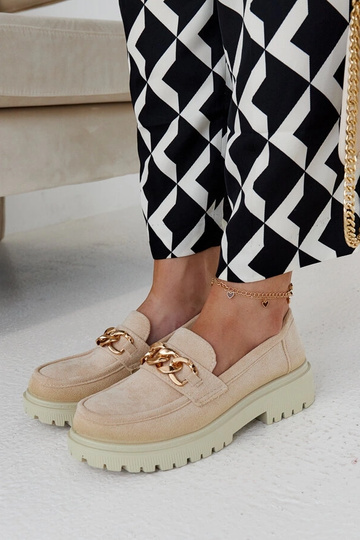 Mocasines Elenor de ante beige 2