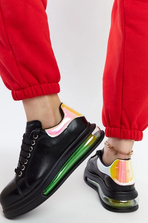 Zapatillas negras con plataforma GOE...