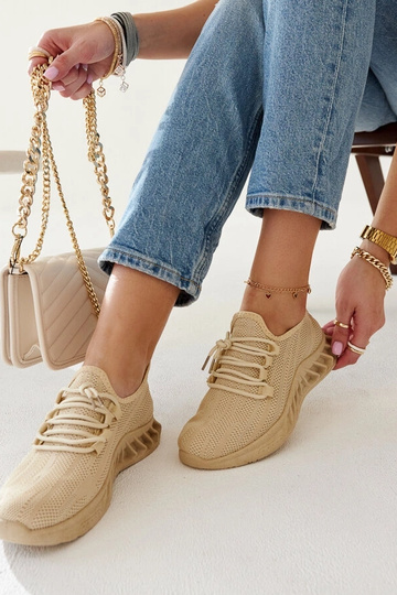 Zapatillas de tela beige Weekley 2