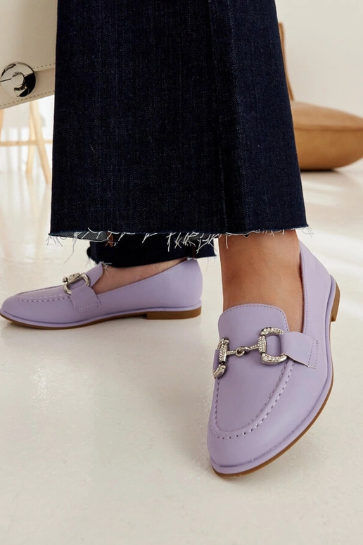 Mocasines morados Marija con circonitas
