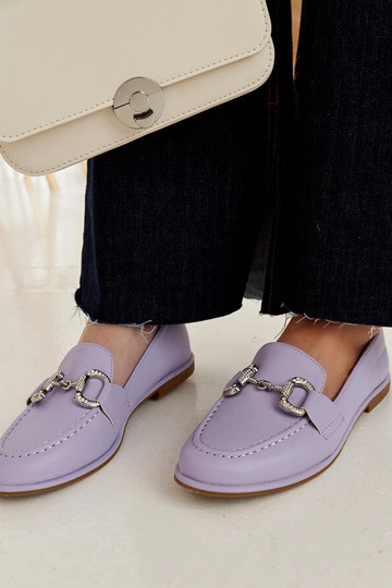 Mocasines morados Marija con circonitas 2