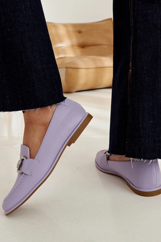 Mocasines morados Marija con circonitas