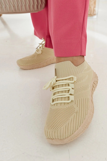 Zapatillas de tejido beige Ornella