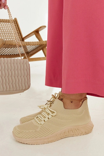 Zapatillas de tejido beige Ornella 2