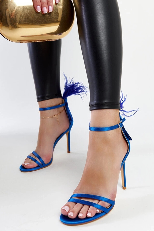 Sandalias de plumas azules Adalgisio