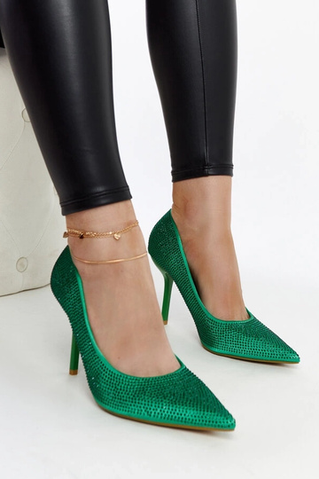 Tacones altos Liena verde 2