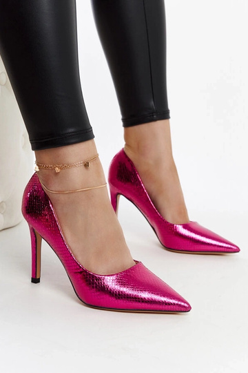 Tacones Wines de charol rosa