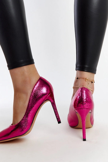 Tacones Wines de charol rosa 2