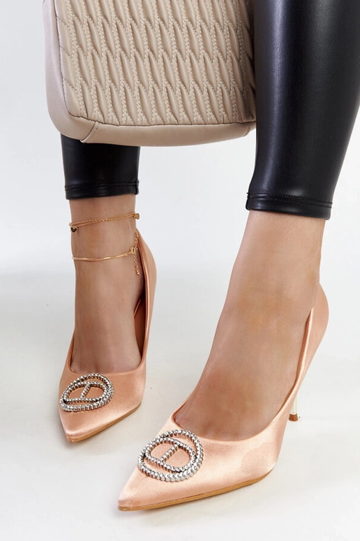 Tacones de circonitas rosa claro Elife