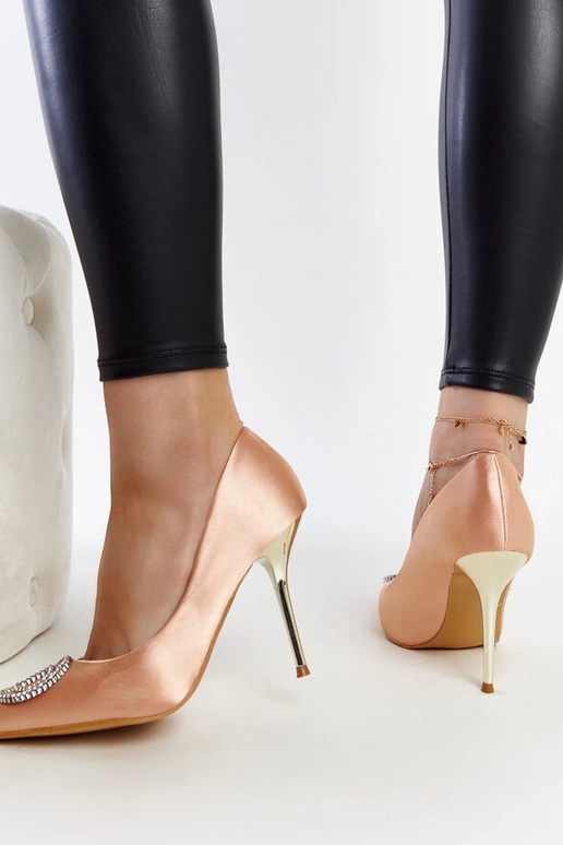 Tacones de circonitas rosa claro Elife