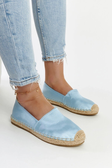 Alpargatas de plataforma con purpurina azul cielo de Caithlin