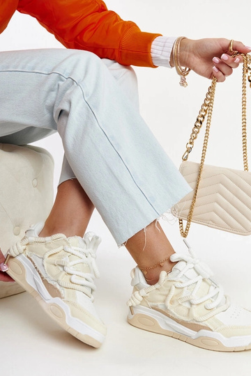 Zapatillas beige con inserciones de material Melilot 2