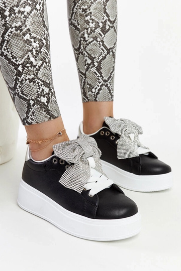 Zapatillas negras con plataforma alta Rensje